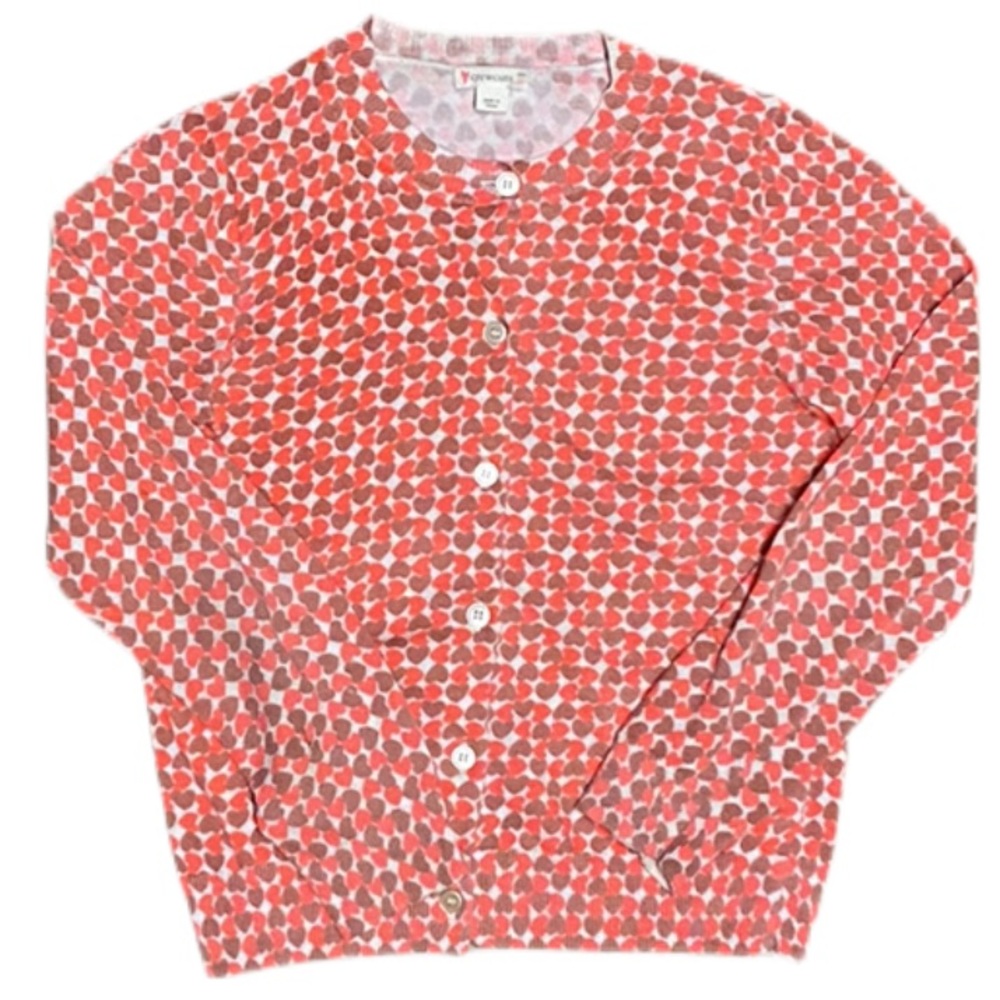 EUC - Girl’s Crewcuts Heart Cardigan